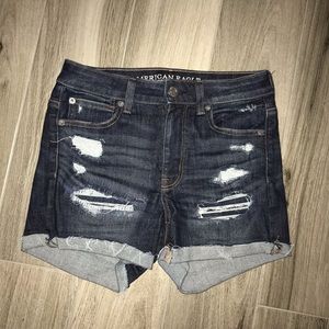 American eagle Next level stretch blue jean shorts
